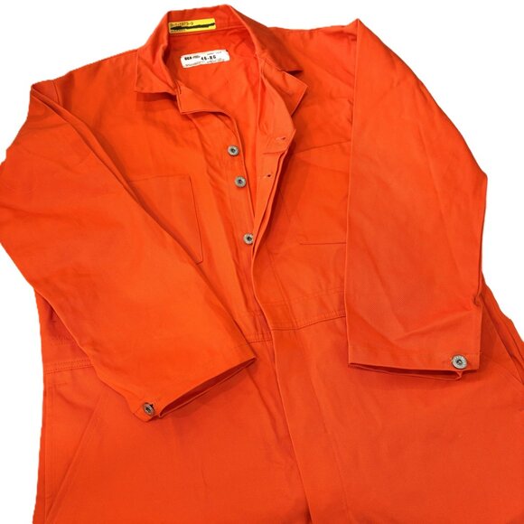 Orange Coveralls Official Garment Corporation of America 100% Cotton  46 RG - Picture 8 of 14